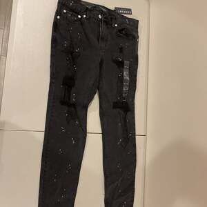 Black PacSun Stacked Ripped Skinny Jeans 32x30